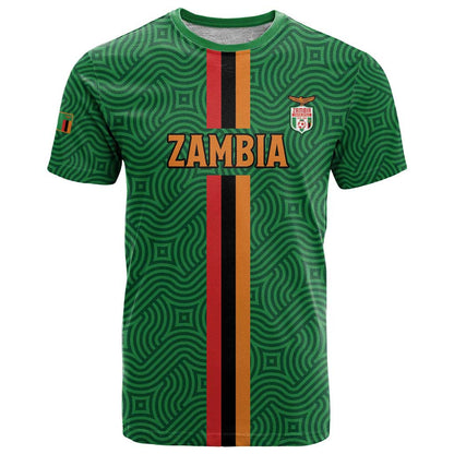 Custom Zambia Football T-Shirt Go Copper Bullets Graphic Tee