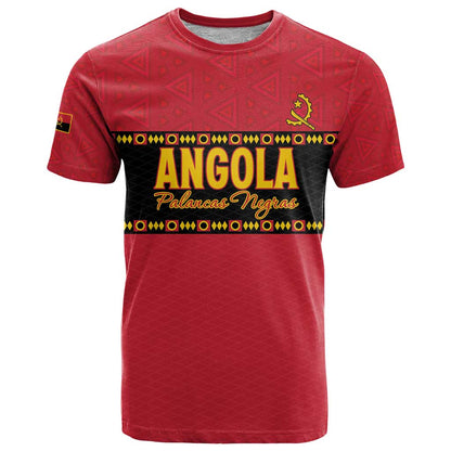 Custom Angola Football T-Shirt Avante Palancas Negras Graphic Tee