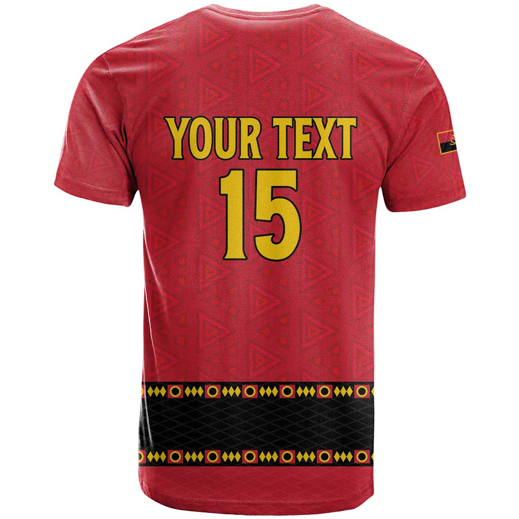 Custom Angola Football T-Shirt Avante Palancas Negras Graphic Tee
