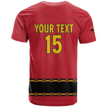 Custom Angola Football T-Shirt Avante Palancas Negras Graphic Tee