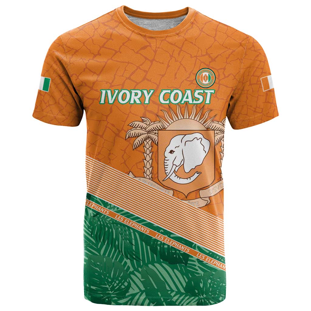 Ivory Coast Rugby Custom T-Shirt Allez Les Elephants Graphic Tee