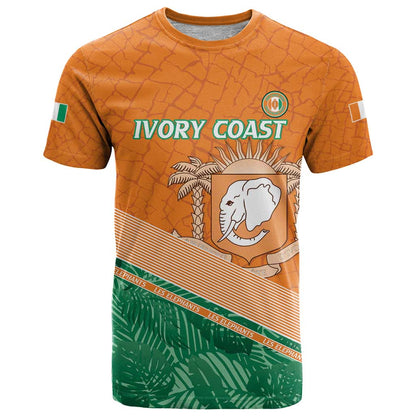 Ivory Coast Rugby Custom T-Shirt Allez Les Elephants Graphic Tee