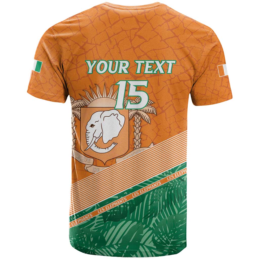 Ivory Coast Rugby Custom T-Shirt Allez Les Elephants Graphic Tee