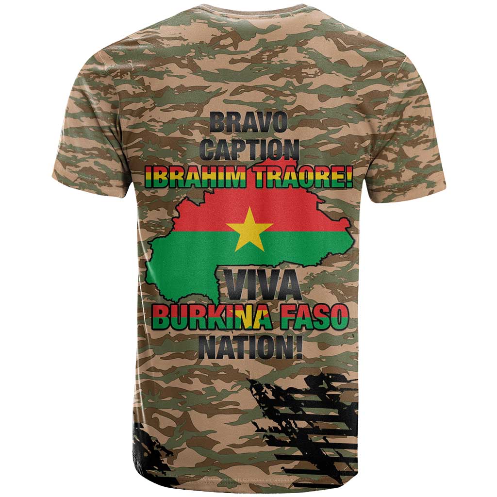 Burkina Faso Military T-Shirt Bravo Caption Traore! Viva Burkina Faso Nation! Graphic Tee