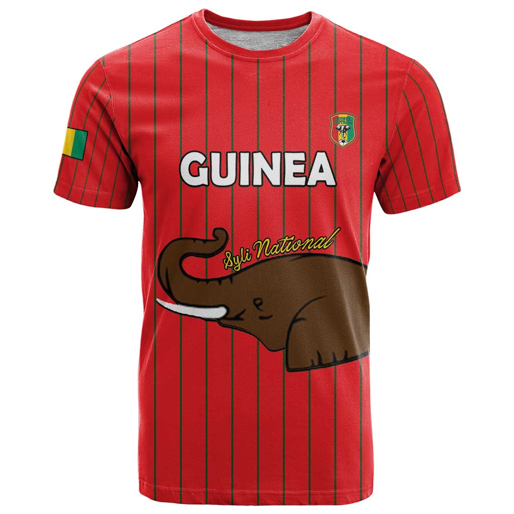 Custom Guinea Football T-Shirt Allez Syli National Graphic Tee