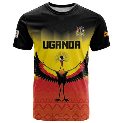 Custom Uganda Football T-Shirt Go Cranes Go Graphic Tee