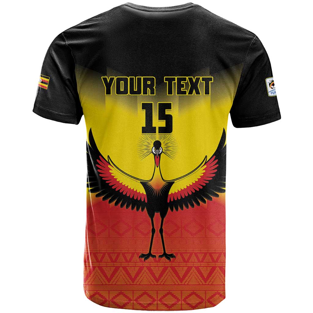 Custom Uganda Football T-Shirt Go Cranes Go Graphic Tee