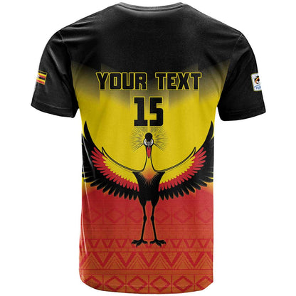 Custom Uganda Football T-Shirt Go Cranes Go Graphic Tee