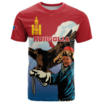 Personalised Mongolia T-Shirt Eagle Hunters Graphic Tee