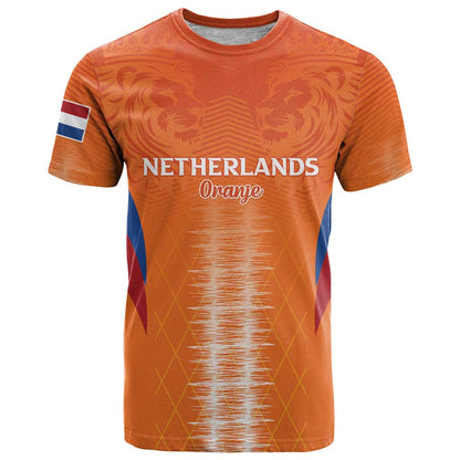 Custom Netherlands Football T-Shirt Go Champions Oranje Graphic Tee