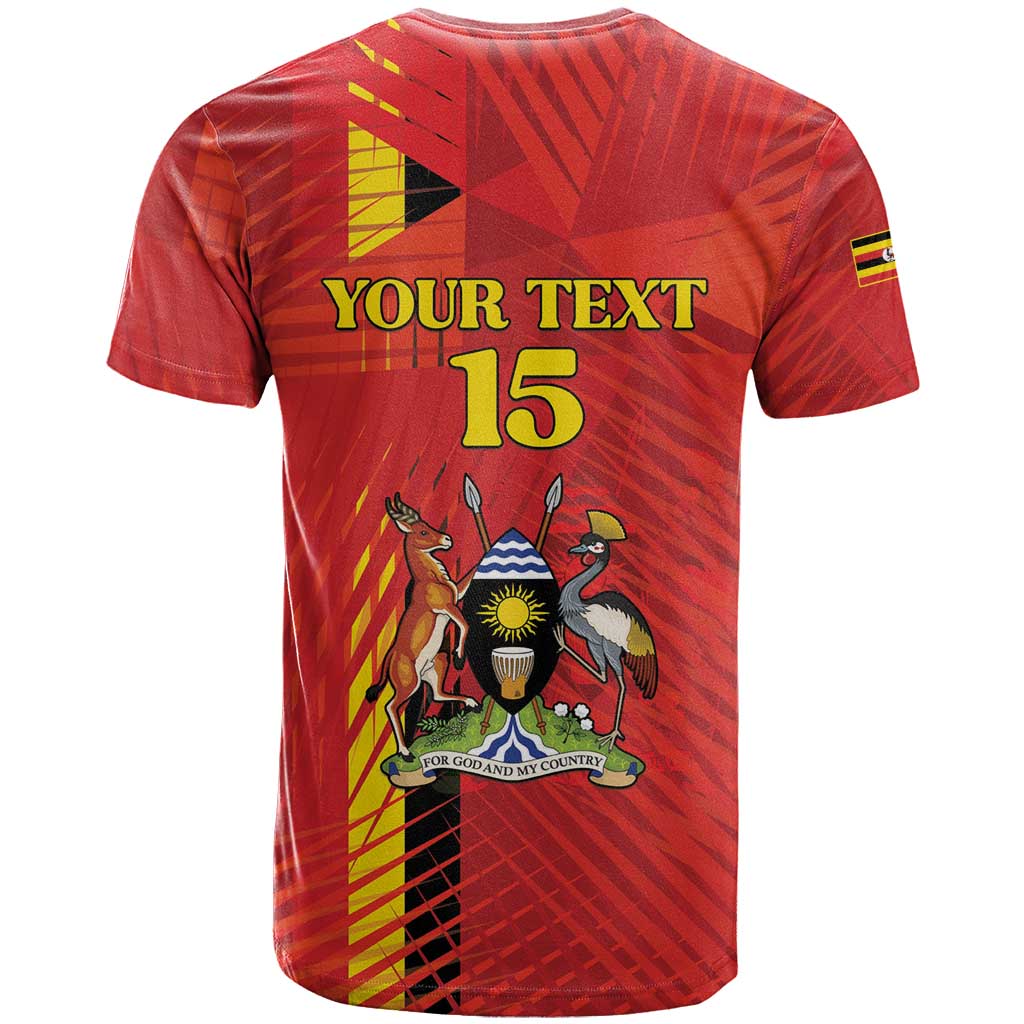 Custom Uganda Football T-Shirt Go Champions Cranes Graphic Tee