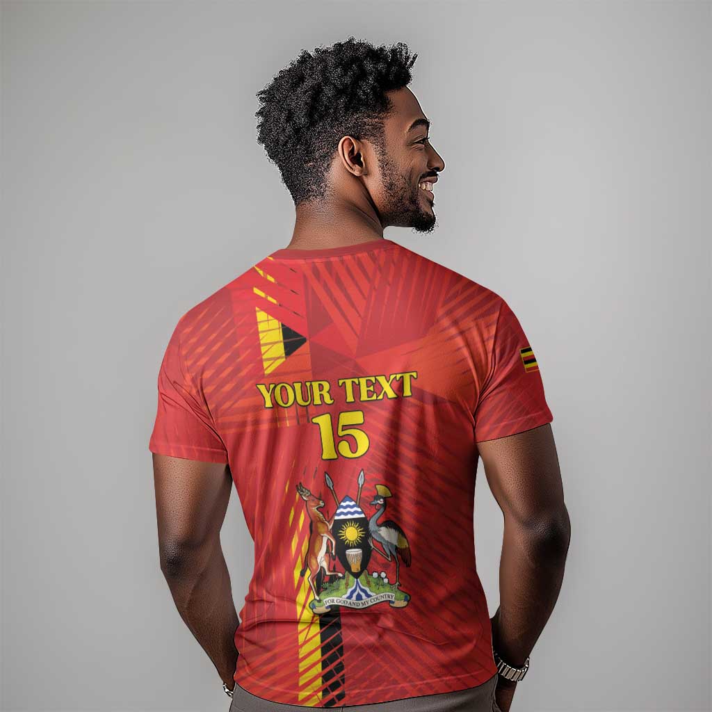 Custom Uganda Football T-Shirt Go Champions Cranes Graphic Tee