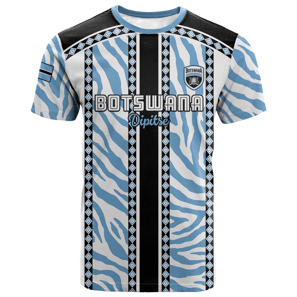 Custom Botswana Football T-Shirt Botswana Rising Again - Black Graphic Tee