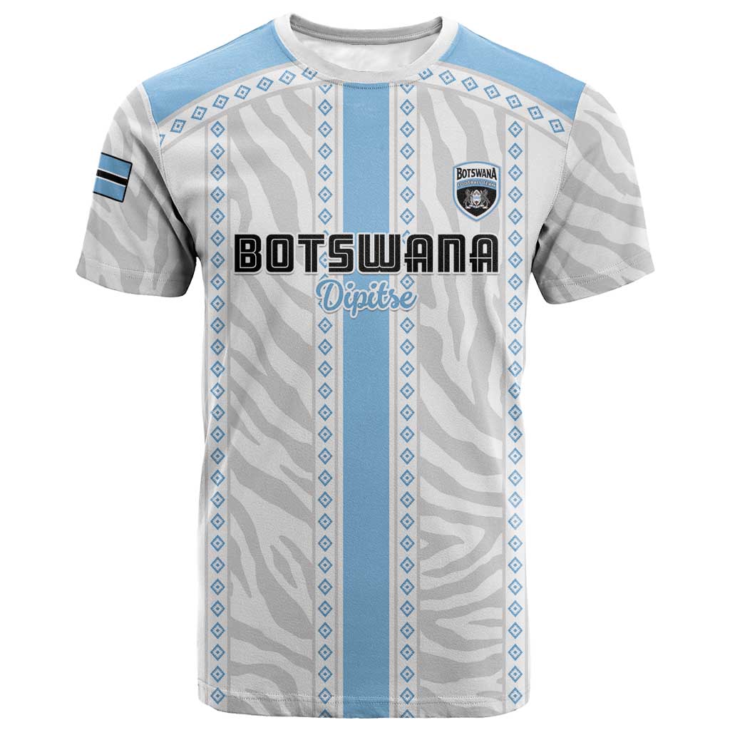 Custom Botswana Football T-Shirt Botswana Rising Again - Blue Graphic Tee