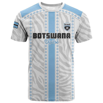 Custom Botswana Football T-Shirt Botswana Rising Again - Blue Graphic Tee