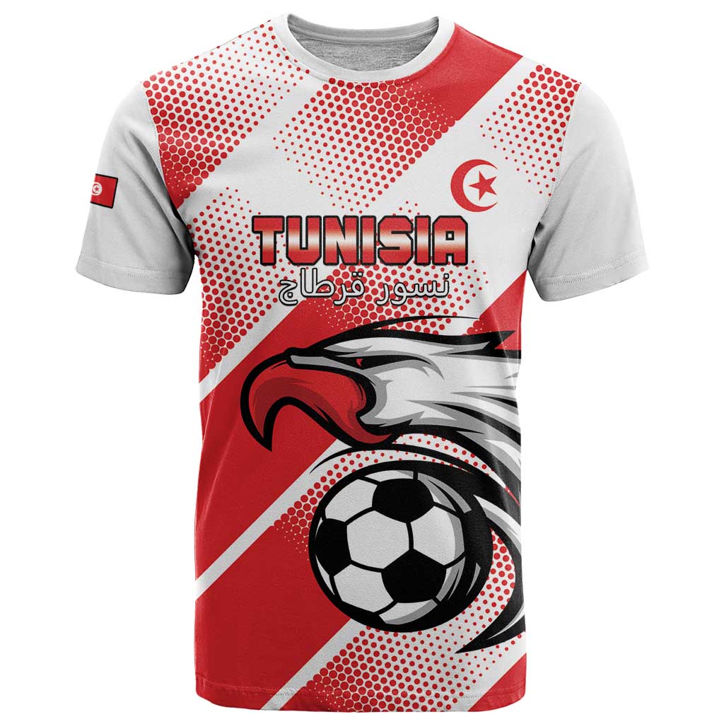 Custom Tunisia Football T-Shirt Eagle Mascot - Sporty Style Graphic Tee