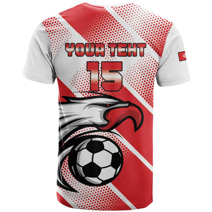 Custom Tunisia Football T-Shirt Eagle Mascot - Sporty Style Graphic Tee