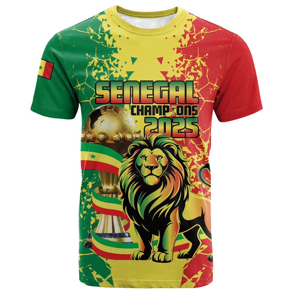 Custom Senegal Football T-Shirt We Are the Champions Graphic Tee