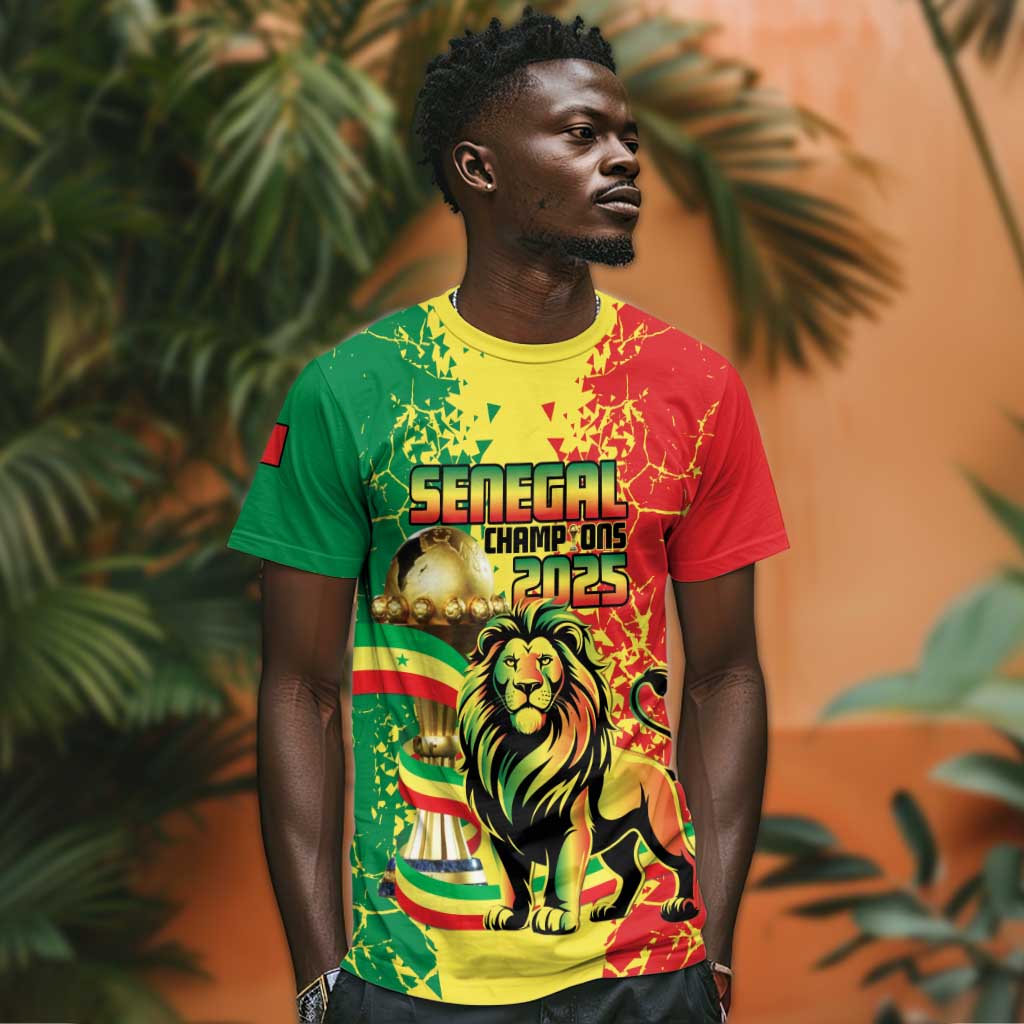 Custom Senegal Football T-Shirt We Are the Champions Graphic Tee