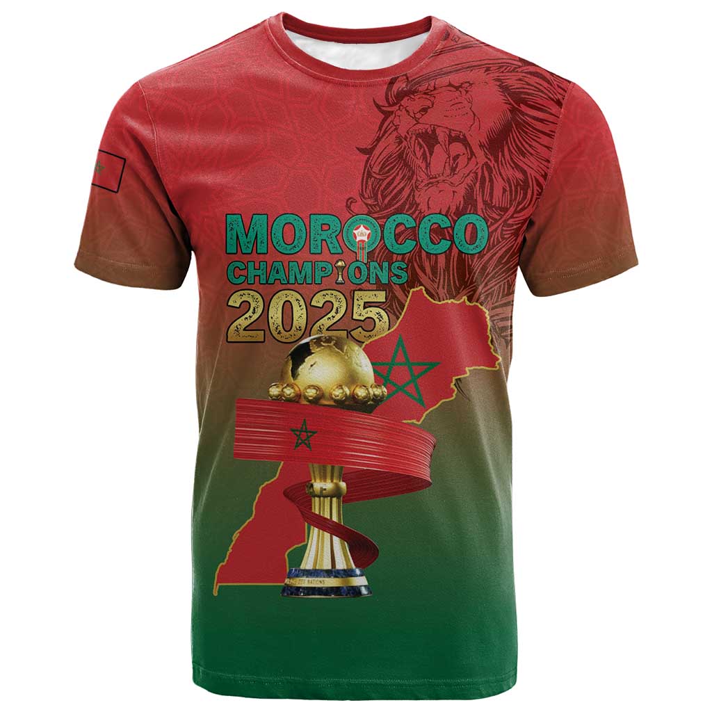 Custom Morocco Football T-Shirt 2025 Victory Is Ours Graphic Tee