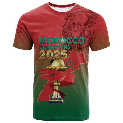 Custom Morocco Football T-Shirt 2025 Victory Is Ours Graphic Tee