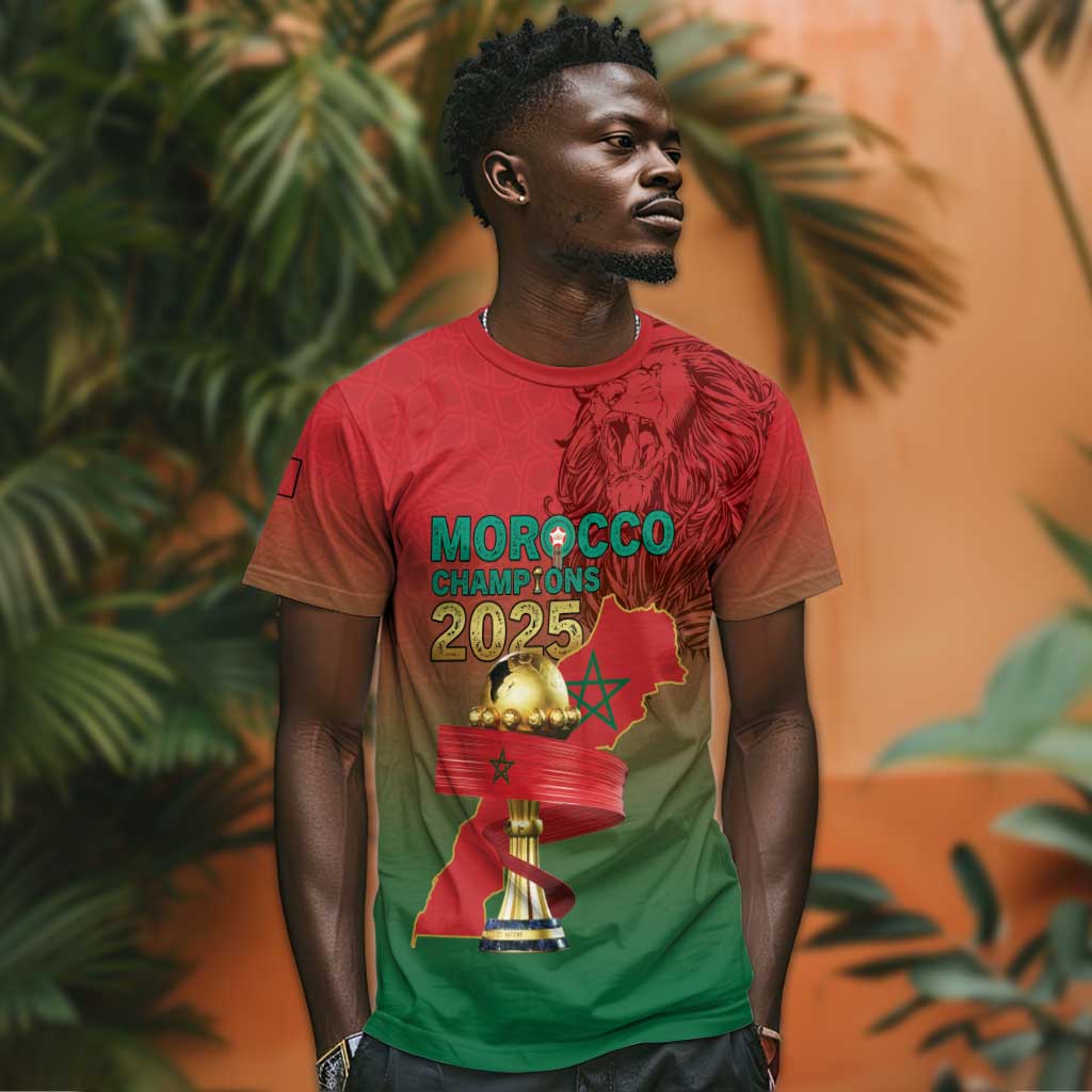 Custom Morocco Football T-Shirt 2025 Victory Is Ours Graphic Tee