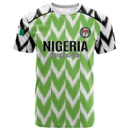 Custom Nigeria Football T-Shirt Go Champions Super Eagles Graphic Tee