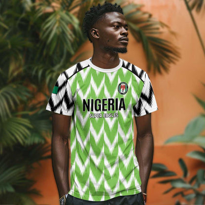 Custom Nigeria Football T-Shirt Go Champions Super Eagles Graphic Tee