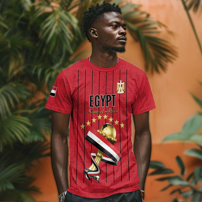 Custom Egypt Football T-Shirt Kings of Africa Champions Graphic Tee