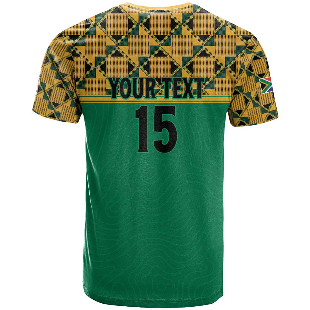 Custom South Africa Soccer T-Shirt Go Champions Graphic Tee