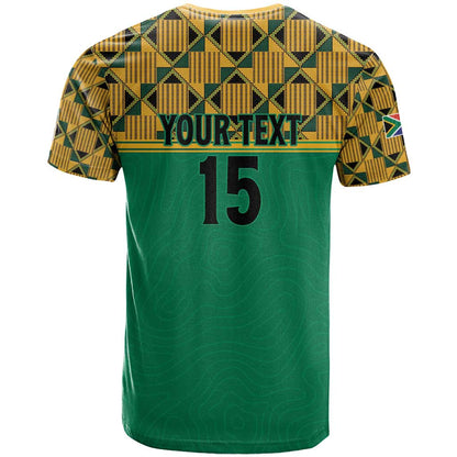 Custom South Africa Soccer T-Shirt Go Champions Graphic Tee