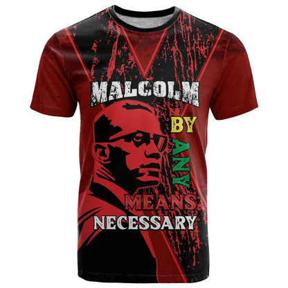Happy Malcolm X Day T-Shirt By Any Means Necessary Graphic Tee