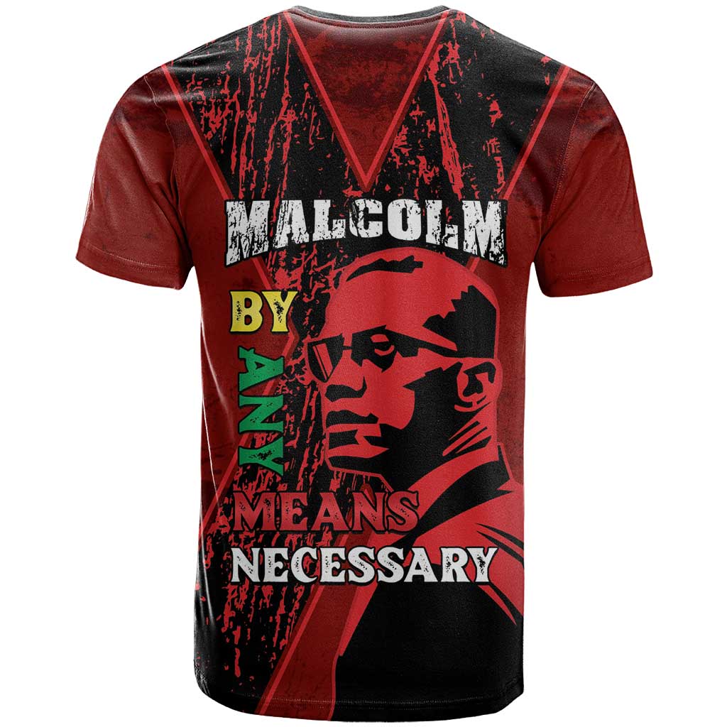Happy Malcolm X Day T-Shirt By Any Means Necessary Graphic Tee