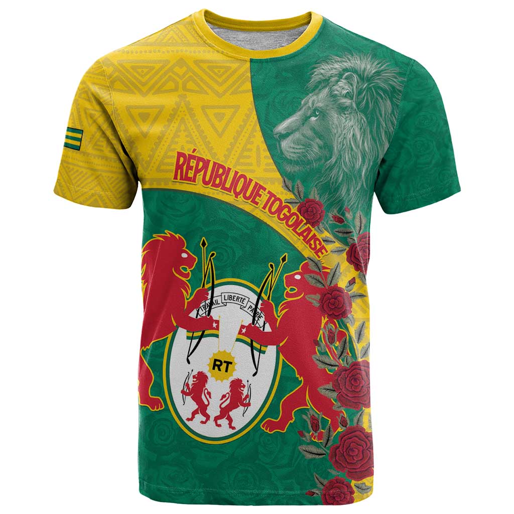 Personalised Republique Togolaise T-Shirt Lion Coat Of Arms Graphic Tee