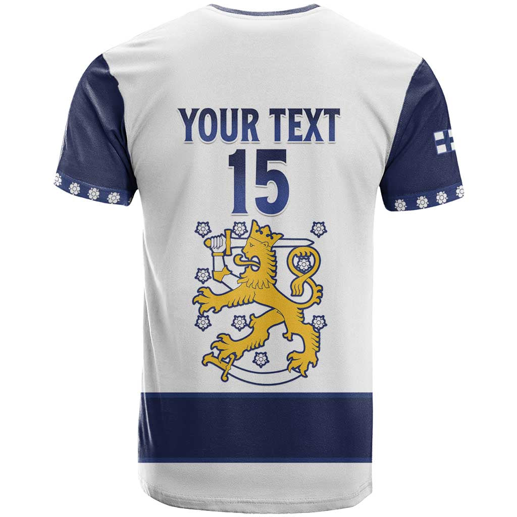 Custom Finland Ice Hockey T-Shirt Go Suomi Go Graphic Tee