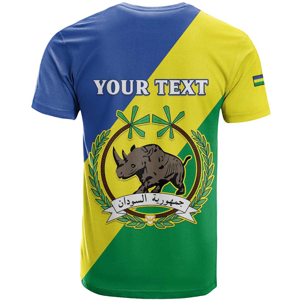 Personalized Sudan 1956-1970 T-Shirt Secretary Bird Coat Of Arms Graphic Tee