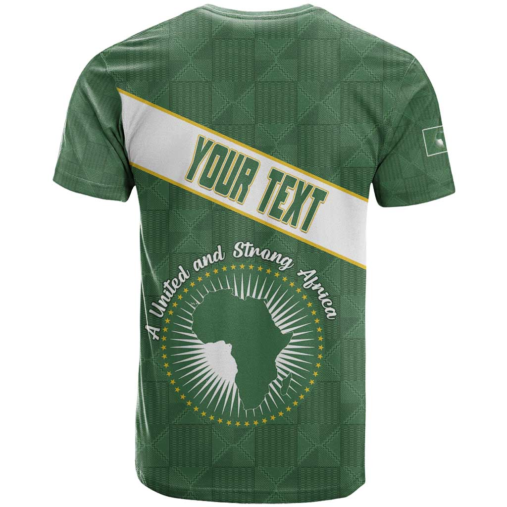 Personalized African Union Day T-Shirt Emblem With Kente Pattern Graphic Tee