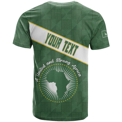 Personalized African Union Day T-Shirt Emblem With Kente Pattern Graphic Tee