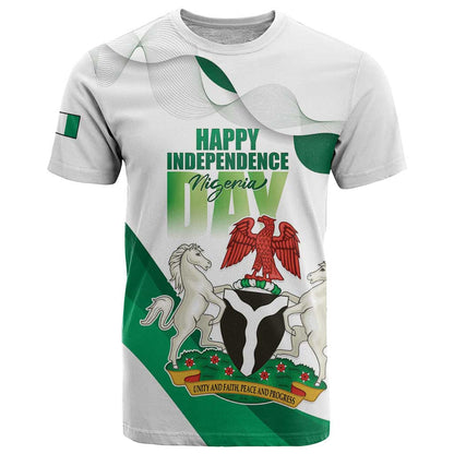 Personalized Nigeria Independence Day T-Shirt Unity and Faith Peace and Progress Graphic Tee