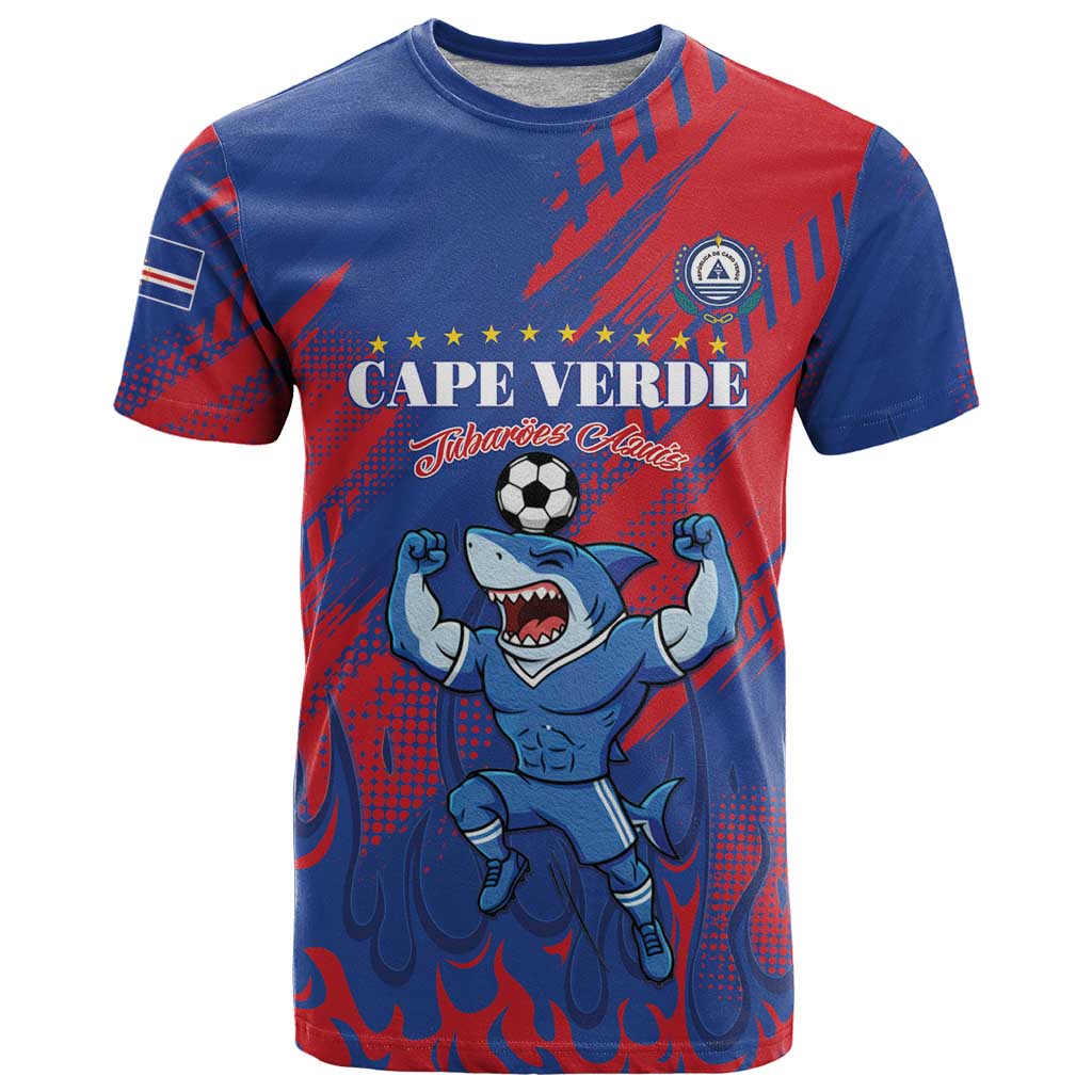 Custom Cape Verde Football T-Shirt One Team One Victory Graphic Tee