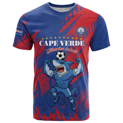 Custom Cape Verde Football T-Shirt One Team One Victory Graphic Tee