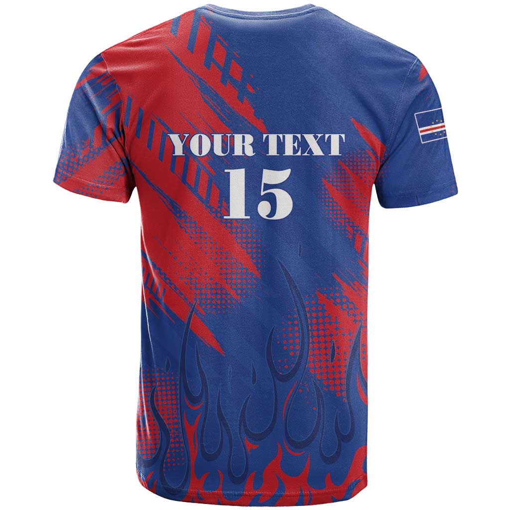 Custom Cape Verde Football T-Shirt One Team One Victory Graphic Tee