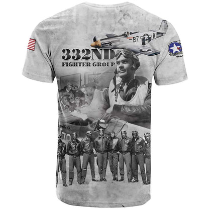 Red Tails Aviators T-Shirt WWII Heroes Tribute Retro Style Graphic Tee