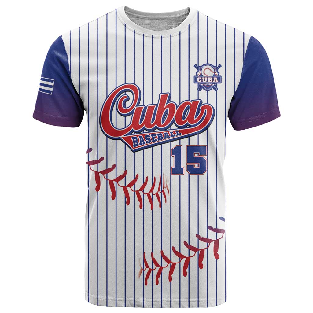 Custom Cuba Baseball T-Shirt Sporty Style Graphic Tee