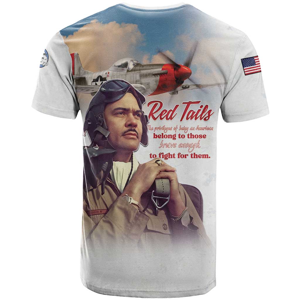 Tuskegee Airmen Red Tails T-Shirt Brave Enough to Fight Graphic Tee