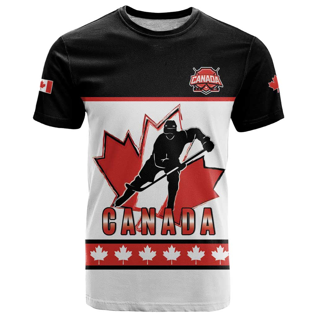 Custom Canada Ice Hockey T-Shirt Go Team Canada Graphic Tee