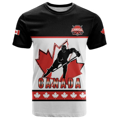 Custom Canada Ice Hockey T-Shirt Go Team Canada Graphic Tee