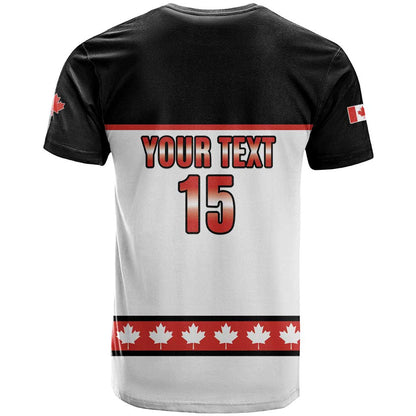 Custom Canada Ice Hockey T-Shirt Go Team Canada Graphic Tee