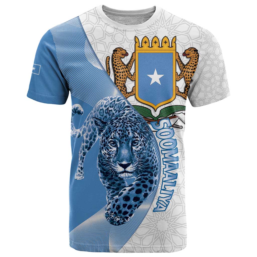Somali Leopard T-Shirt Coat Of Arms Islamic Pattern Graphic Tee