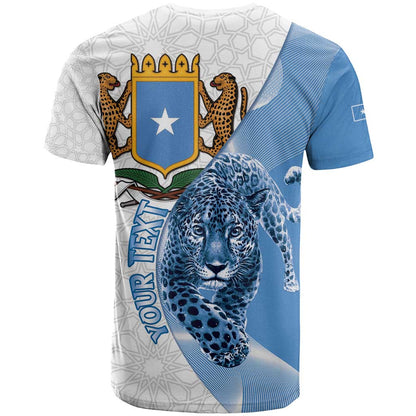 Somali Leopard T-Shirt Coat Of Arms Islamic Pattern Graphic Tee